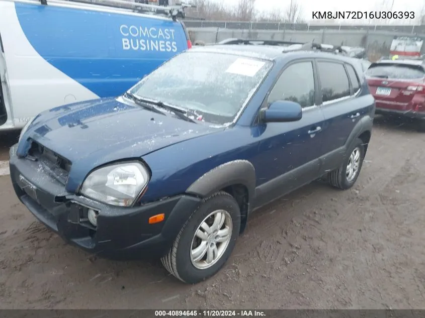 2006 Hyundai Tucson Gls/Limited VIN: KM8JN72D16U306393 Lot: 40894645