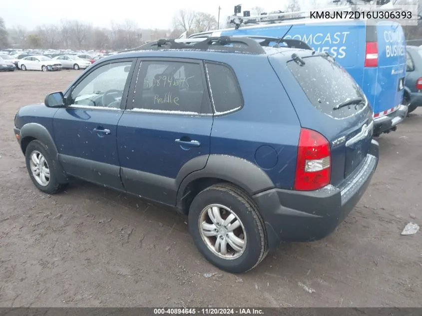 2006 Hyundai Tucson Gls/Limited VIN: KM8JN72D16U306393 Lot: 40894645