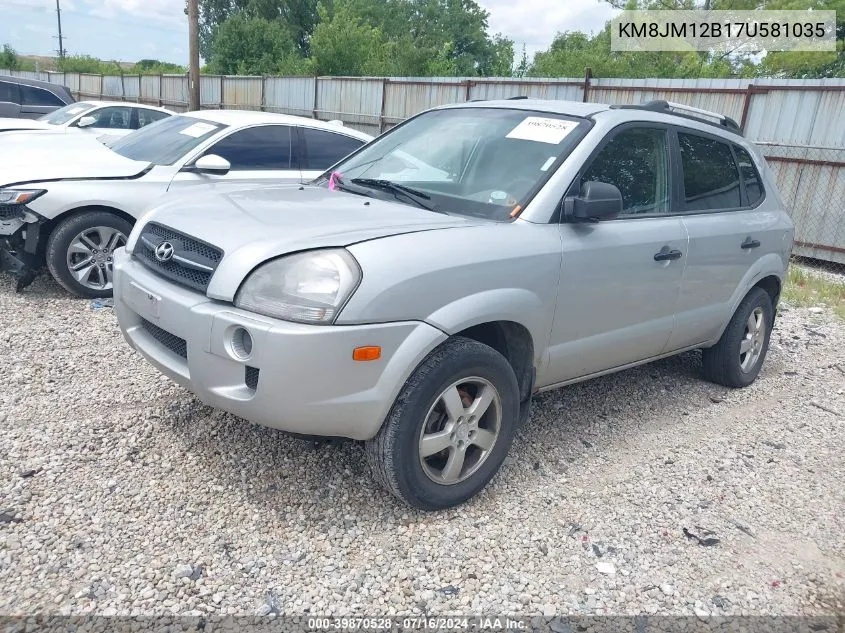 2007 Hyundai Tucson Gls VIN: KM8JM12B17U581035 Lot: 39870528