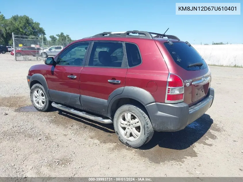 KM8JN12D67U610401 2007 Hyundai Tucson Limited/Se