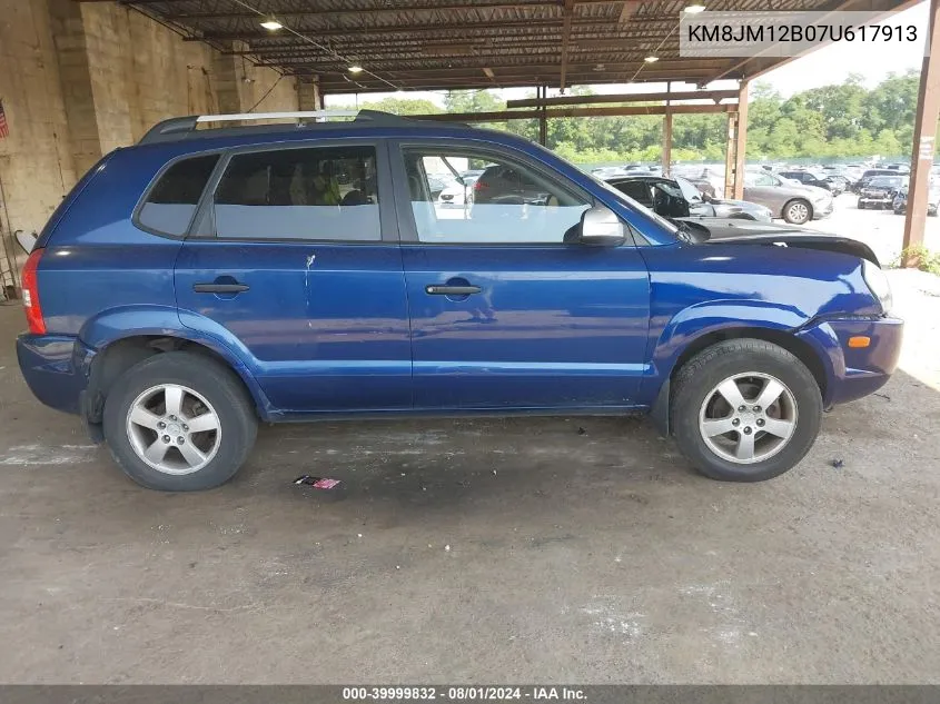 2007 Hyundai Tucson Gls VIN: KM8JM12B07U617913 Lot: 39999832