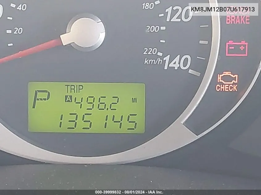 KM8JM12B07U617913 2007 Hyundai Tucson Gls