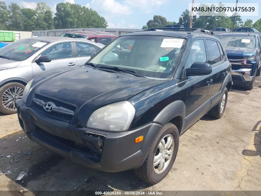 2007 Hyundai Tucson Limited/Se VIN: KM8JN12D97U475639 Lot: 40025250