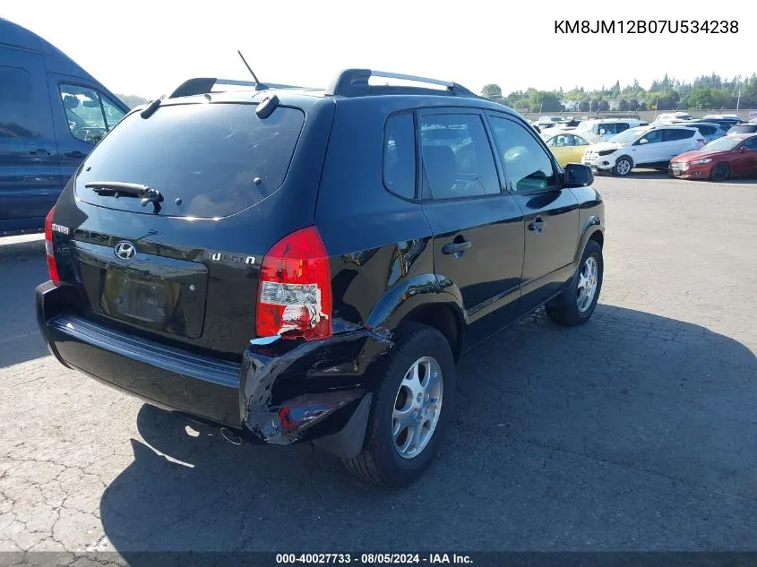 KM8JM12B07U534238 2007 Hyundai Tucson Gls