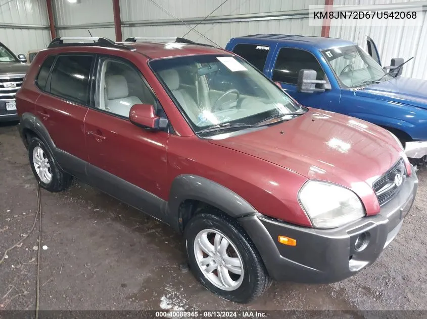 2007 Hyundai Tucson Se/Limited VIN: KM8JN72D67U542068 Lot: 40089945