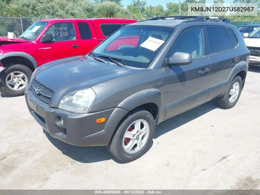 2007 Hyundai Tucson Limited/Se VIN: KM8JN12D27U582967 Lot: 40099085