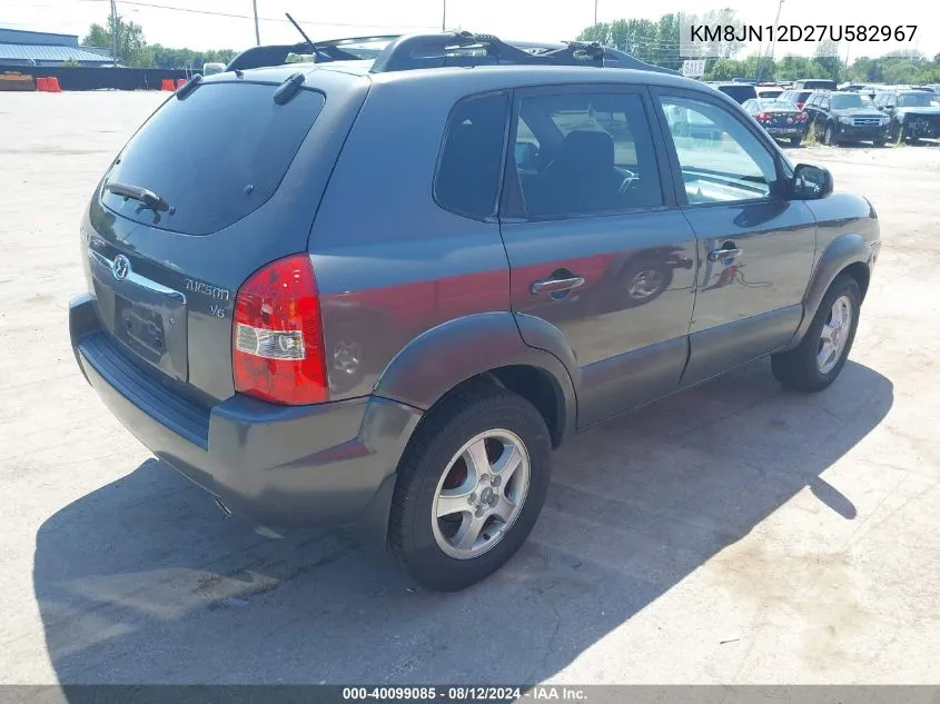 2007 Hyundai Tucson Limited/Se VIN: KM8JN12D27U582967 Lot: 40099085