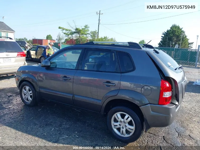 2007 Hyundai Tucson Limited/Se VIN: KM8JN12D97U575949 Lot: 40100054