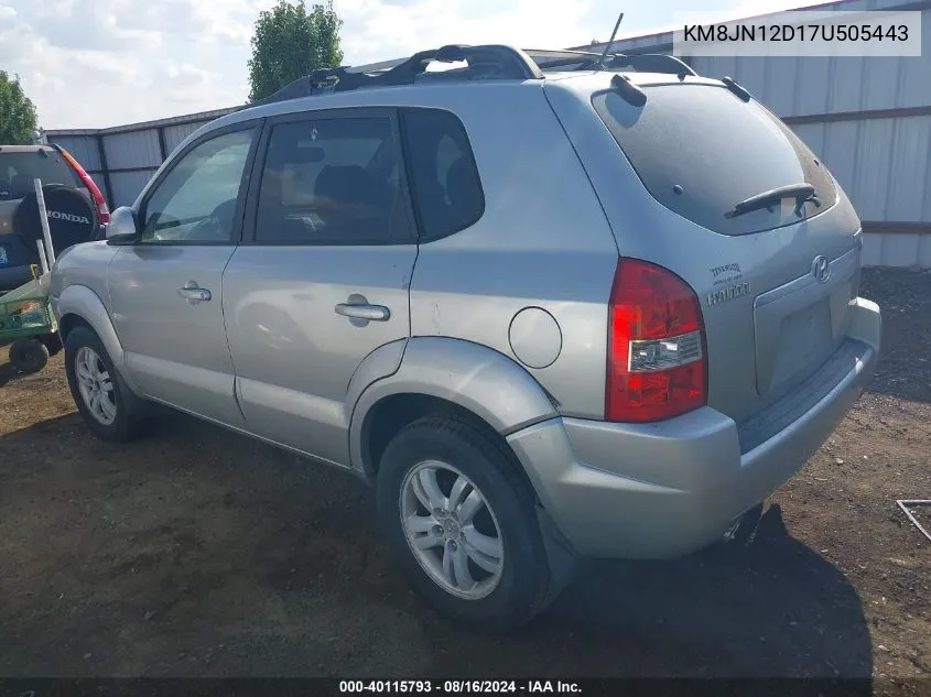 KM8JN12D17U505443 2007 Hyundai Tucson Limited/Se