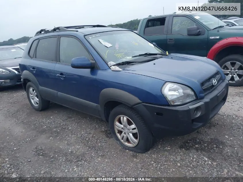 2007 Hyundai Tucson Limited/Se VIN: KM8JN12D47U668426 Lot: 40148285