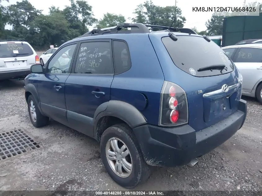 KM8JN12D47U668426 2007 Hyundai Tucson Limited/Se