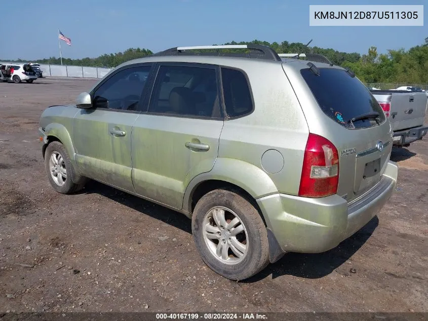 KM8JN12D87U511305 2007 Hyundai Tucson Limited/Se