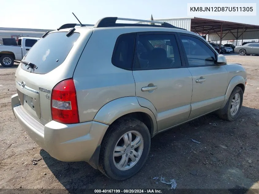 KM8JN12D87U511305 2007 Hyundai Tucson Limited/Se