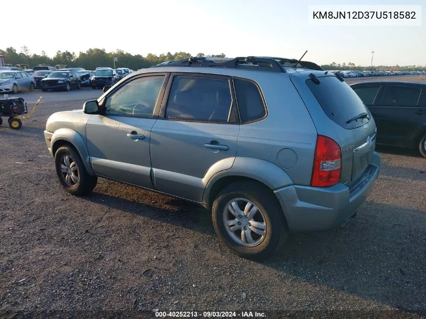 2007 Hyundai Tucson Limited/Se VIN: KM8JN12D37U518582 Lot: 40252213