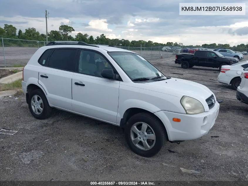 2007 Hyundai Tucson Gls VIN: KM8JM12B07U568938 Lot: 40255657