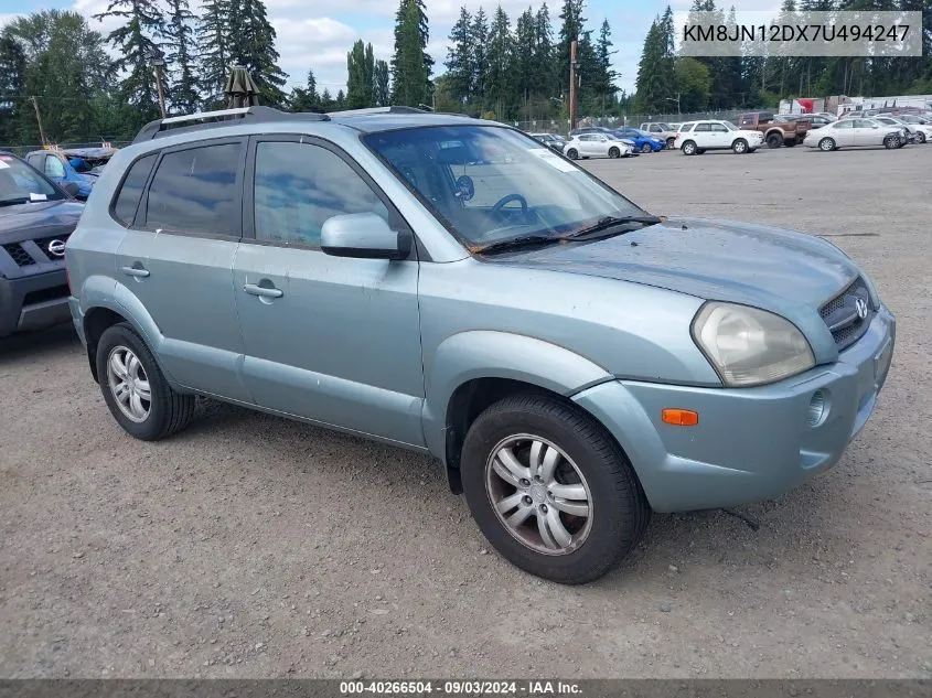 2007 Hyundai Tucson Limited/Se VIN: KM8JN12DX7U494247 Lot: 40266504