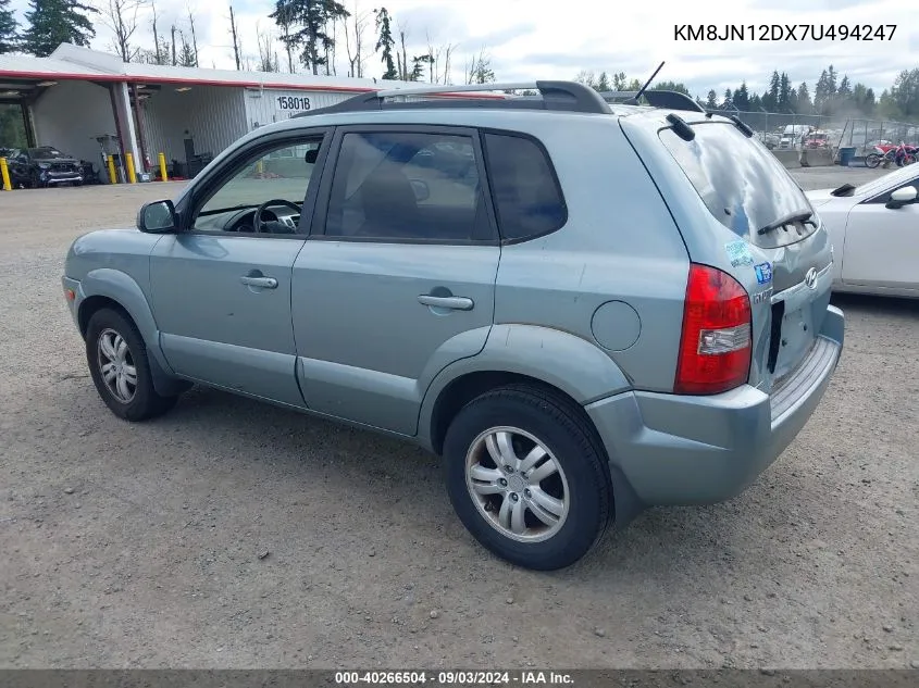 2007 Hyundai Tucson Limited/Se VIN: KM8JN12DX7U494247 Lot: 40266504