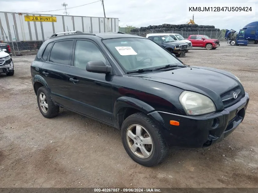 2007 Hyundai Tucson Gls VIN: KM8JM12B47U509424 Lot: 40267857