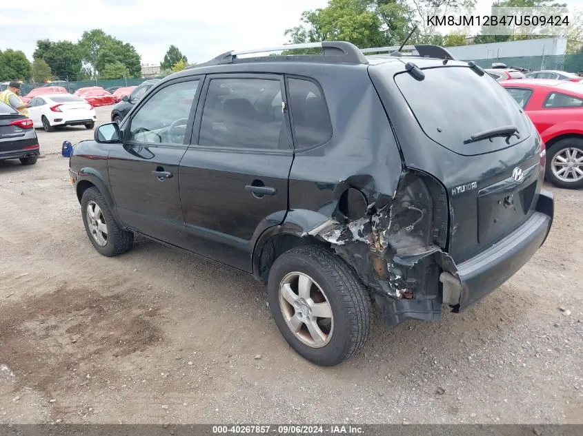 2007 Hyundai Tucson Gls VIN: KM8JM12B47U509424 Lot: 40267857