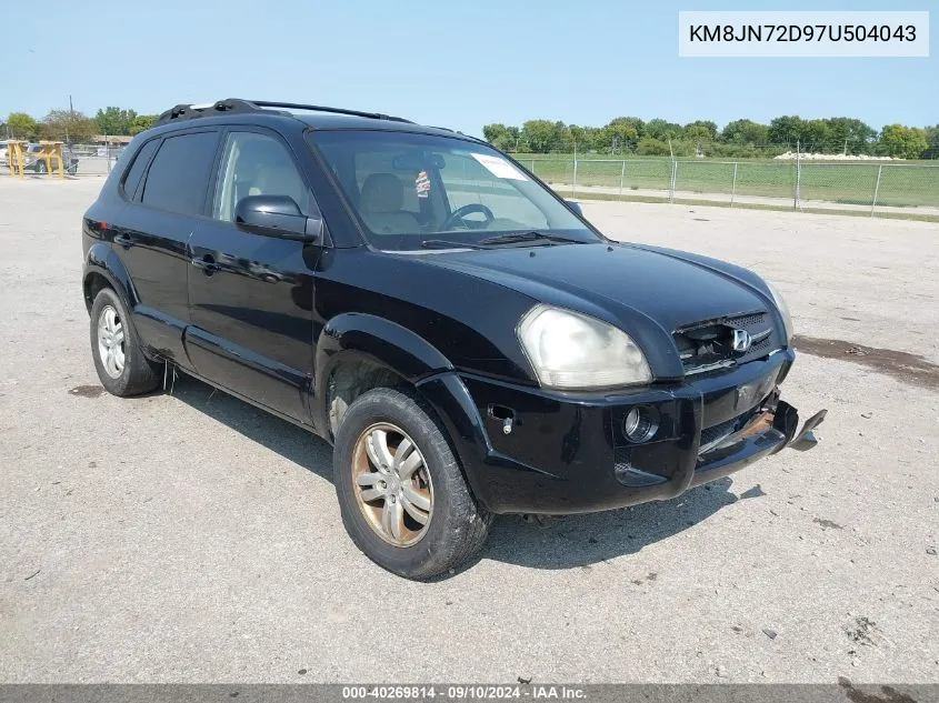 2007 Hyundai Tucson Limited/Se VIN: KM8JN72D97U504043 Lot: 40269814