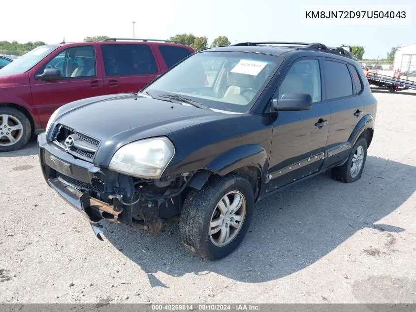 2007 Hyundai Tucson Limited/Se VIN: KM8JN72D97U504043 Lot: 40269814