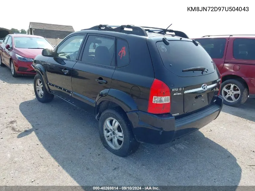 2007 Hyundai Tucson Limited/Se VIN: KM8JN72D97U504043 Lot: 40269814