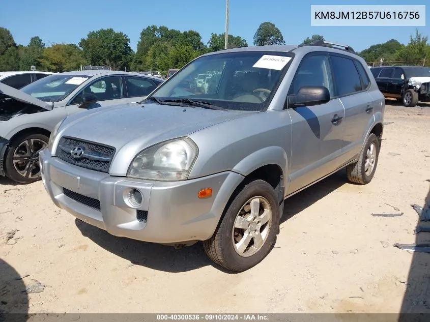 2007 Hyundai Tucson Gls VIN: KM8JM12B57U616756 Lot: 40300536