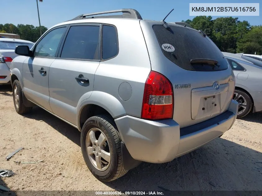 2007 Hyundai Tucson Gls VIN: KM8JM12B57U616756 Lot: 40300536