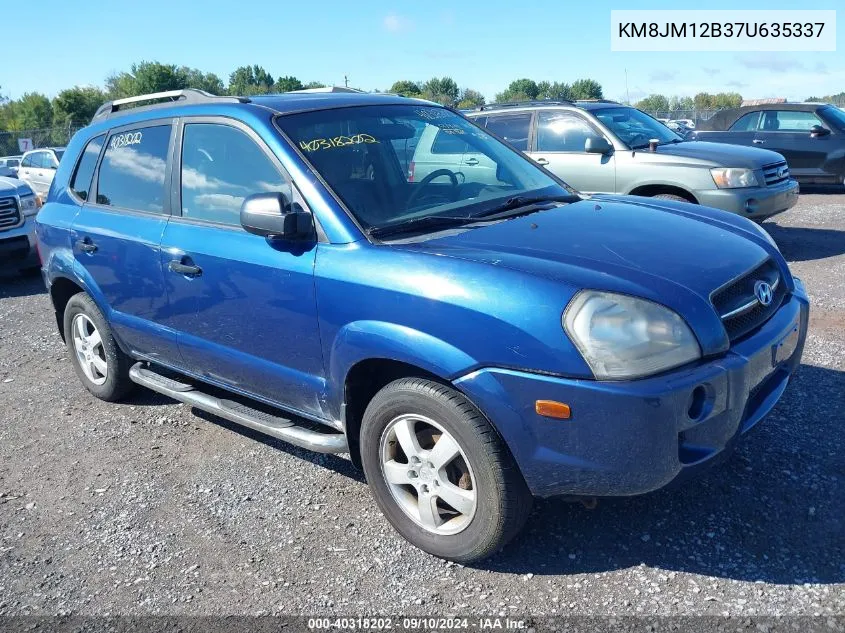 2007 Hyundai Tucson Gls VIN: KM8JM12B37U635337 Lot: 40318202