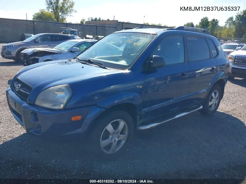 2007 Hyundai Tucson Gls VIN: KM8JM12B37U635337 Lot: 40318202