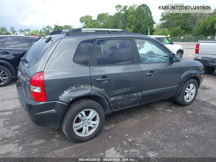 2007 Hyundai Tucson Limited/Se VIN: KM8JN12D87U491606 Lot: 40335030