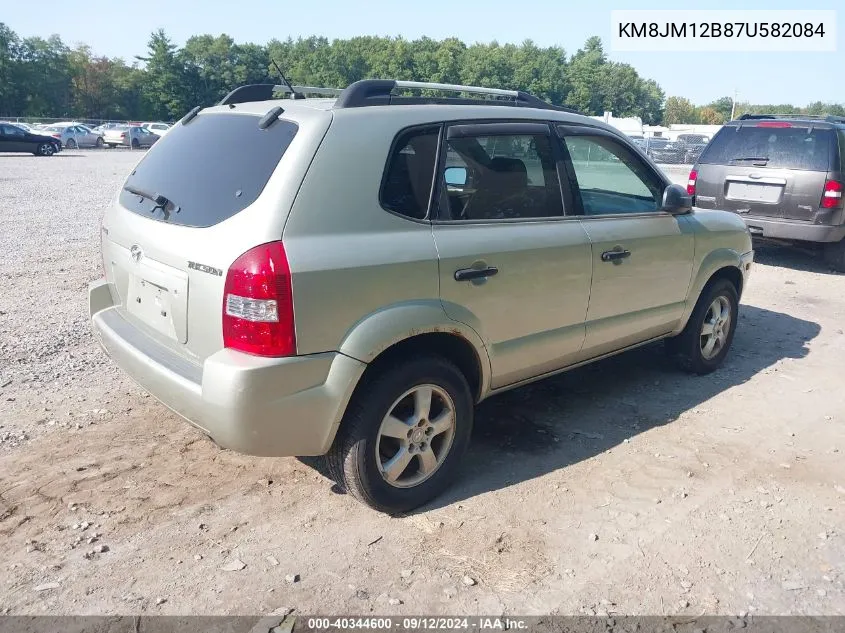 2007 Hyundai Tucson Gls VIN: KM8JM12B87U582084 Lot: 40344600