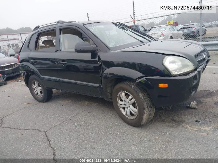 2007 Hyundai Tucson Se/Limited VIN: KM8JN72D674480719 Lot: 40364223