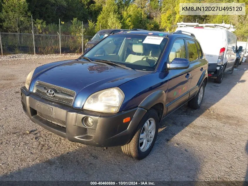 2007 Hyundai Tucson Limited/Se VIN: KM8JN12D27U495120 Lot: 40460889