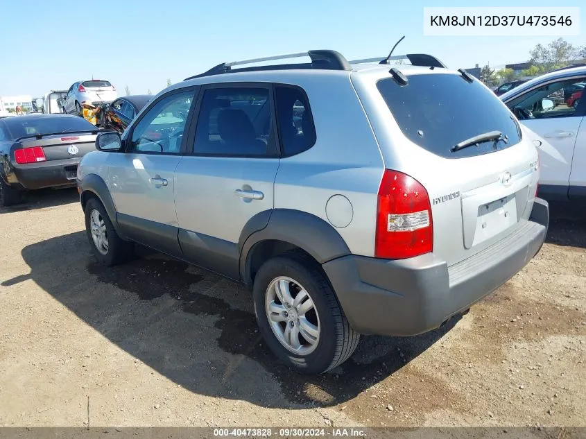 2007 Hyundai Tucson Se/Limited VIN: KM8JN12D37U473546 Lot: 40473828