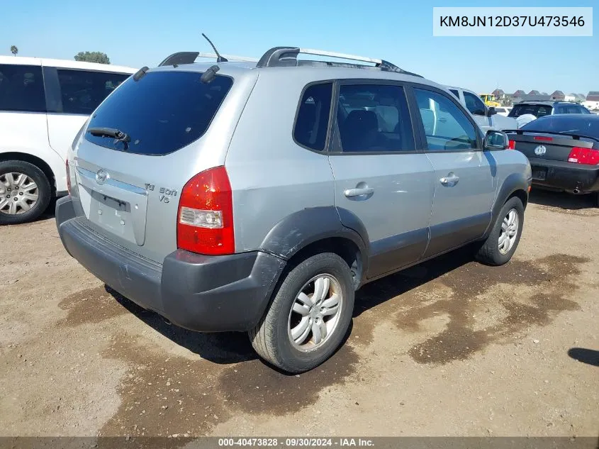 2007 Hyundai Tucson Se/Limited VIN: KM8JN12D37U473546 Lot: 40473828