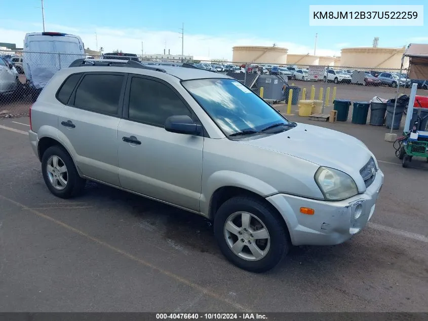 2007 Hyundai Tucson Gls VIN: KM8JM12B37U522259 Lot: 40476640