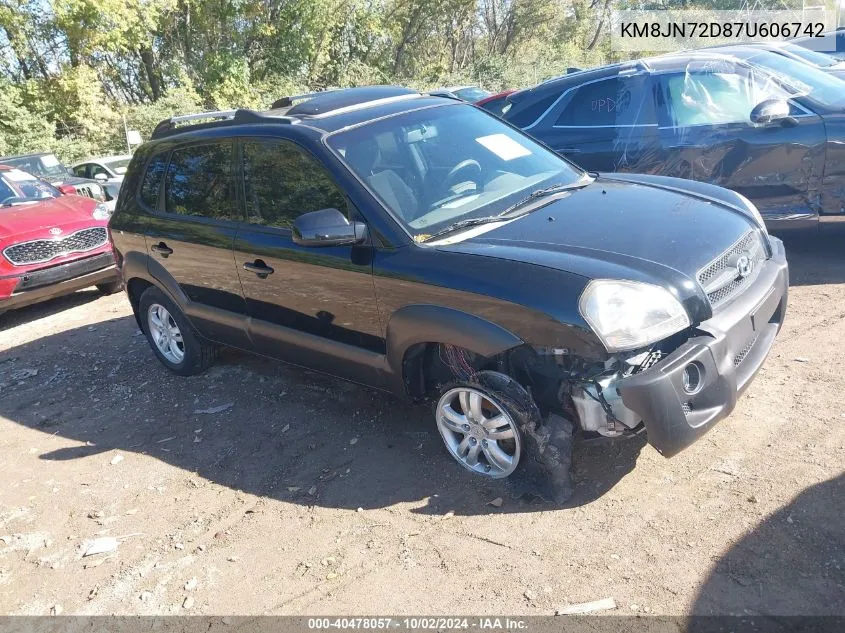 2007 Hyundai Tucson Limited/Se VIN: KM8JN72D87U606742 Lot: 40478057