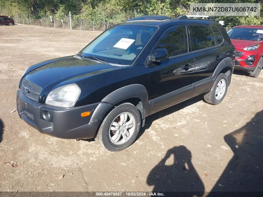 2007 Hyundai Tucson Limited/Se VIN: KM8JN72D87U606742 Lot: 40478057