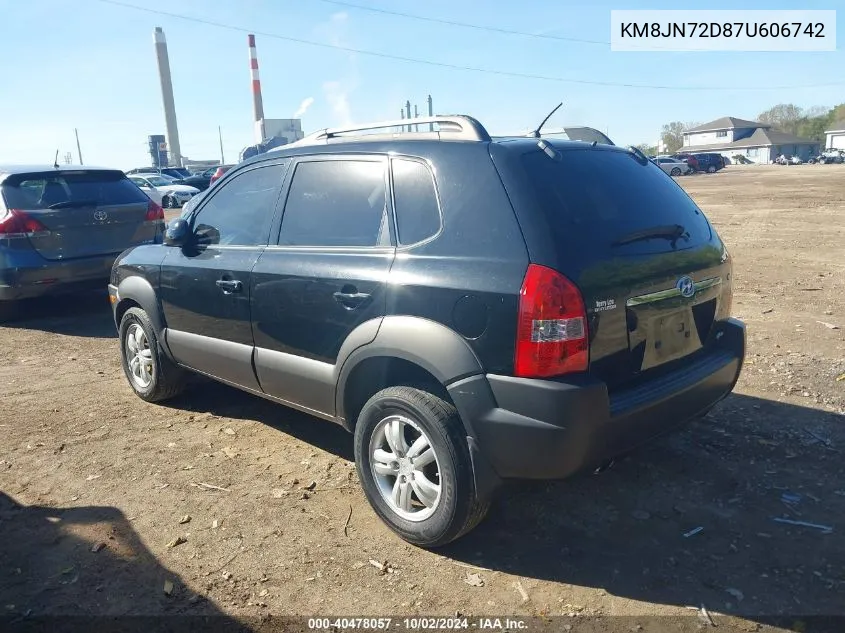 2007 Hyundai Tucson Limited/Se VIN: KM8JN72D87U606742 Lot: 40478057