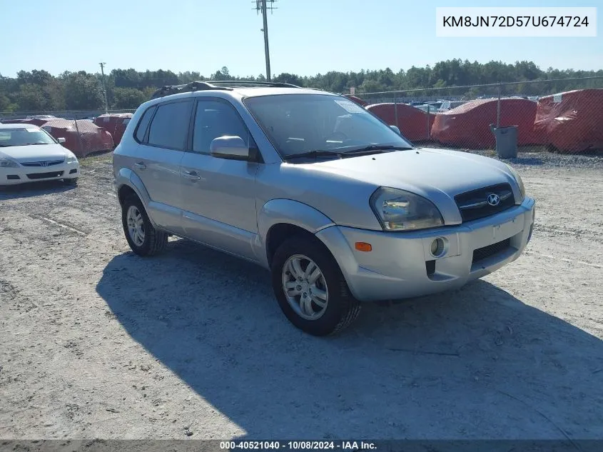 2007 Hyundai Tucson Se/Limited VIN: KM8JN72D57U674724 Lot: 40521040