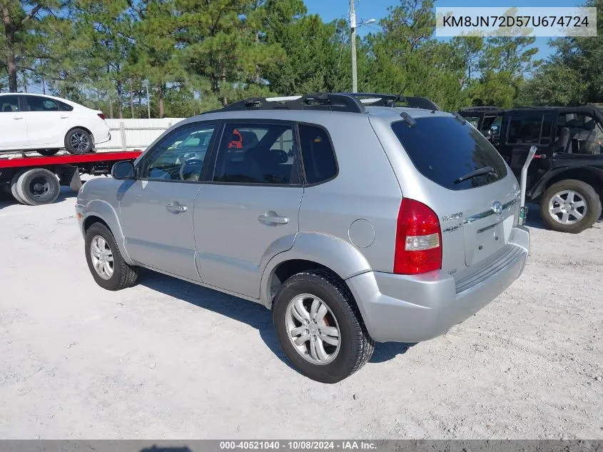 KM8JN72D57U674724 2007 Hyundai Tucson Se/Limited