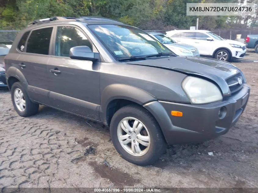 2007 Hyundai Tucson Limited/Se VIN: KM8JN72D47U624736 Lot: 40557596