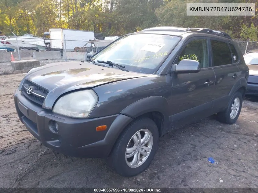 2007 Hyundai Tucson Limited/Se VIN: KM8JN72D47U624736 Lot: 40557596