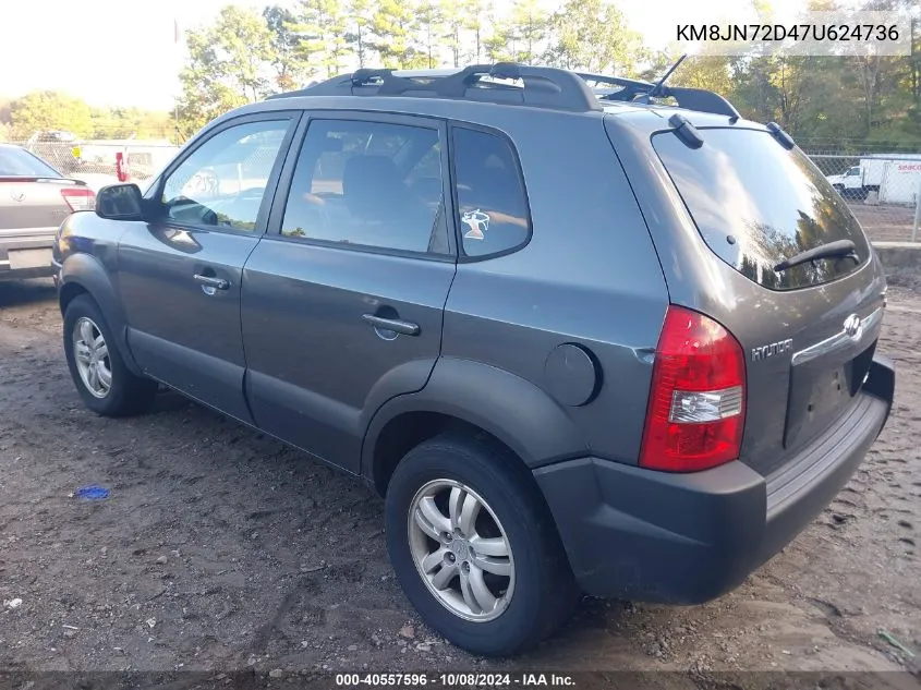 2007 Hyundai Tucson Limited/Se VIN: KM8JN72D47U624736 Lot: 40557596