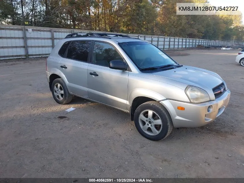 2007 Hyundai Tucson Gls VIN: KM8JM12B07U542727 Lot: 40562591