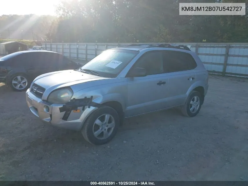 2007 Hyundai Tucson Gls VIN: KM8JM12B07U542727 Lot: 40562591