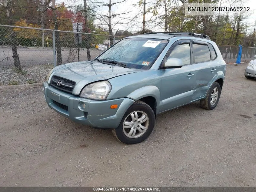 2007 Hyundai Tucson Limited/Se VIN: KM8JN12D87U666212 Lot: 40570375