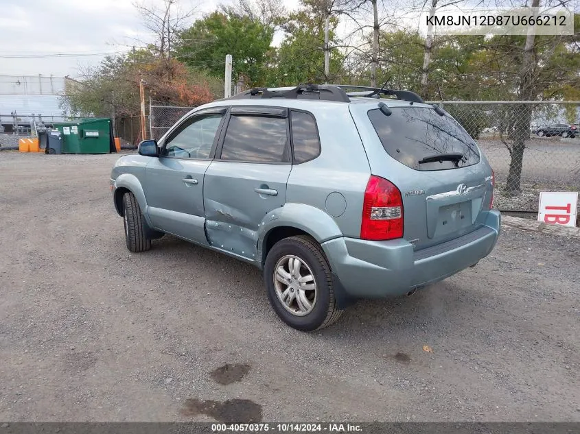 2007 Hyundai Tucson Limited/Se VIN: KM8JN12D87U666212 Lot: 40570375