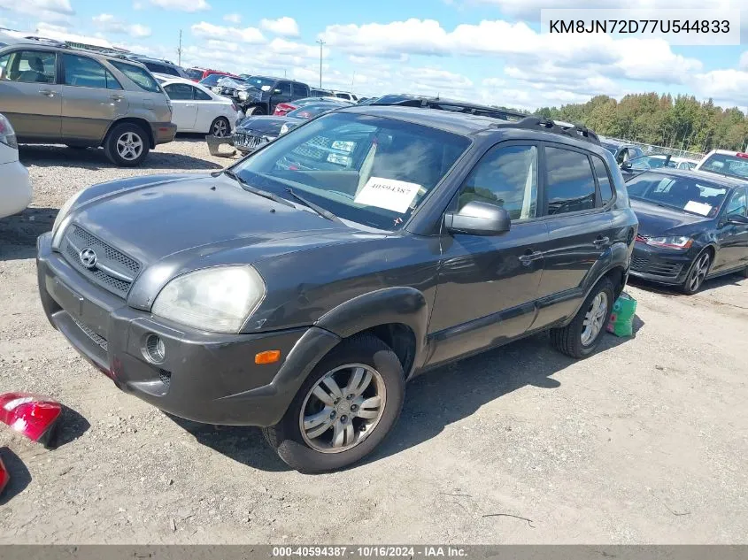 2007 Hyundai Tucson Limited/Se VIN: KM8JN72D77U544833 Lot: 40594387